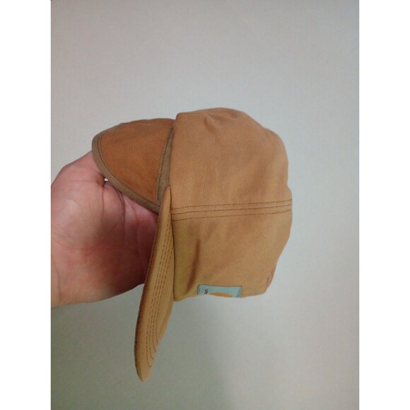Vintage Carhartt Duck Canvas Cap Hat Mens Medium Tan Ear Flap Thermal WIP USA - Picture 4 of 12